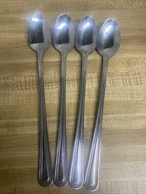 Sysco Winchester Stainless Flatware Ice Tea Spoons Set Of Four (4) 8.5”